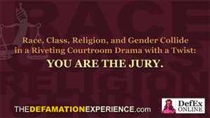 You are the jury logo to Defamation Experience event