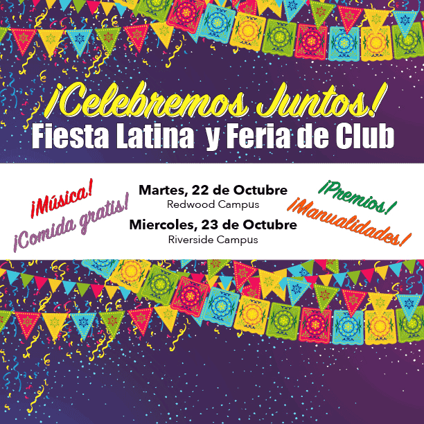 Fiesta Latina and Club Fair Spanish flyer