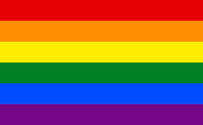 rainbow flag no words just red orange yellow green blue purple