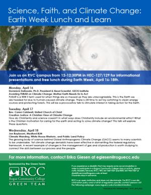 Earth Day Lunch and Learn