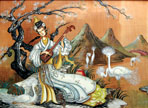 Lady and Egrets