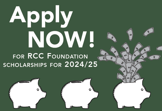 apply for scholarships through the RCC Foundation