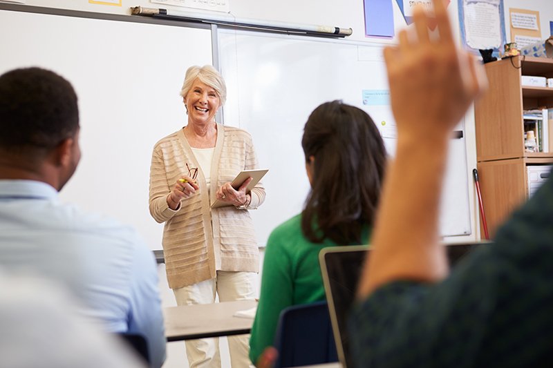 students in class