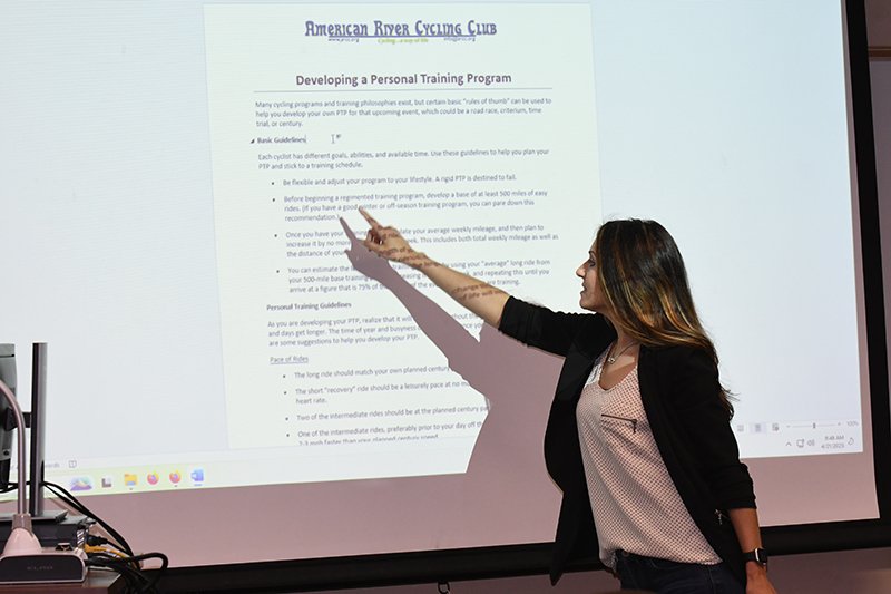 Woman doing a presentation