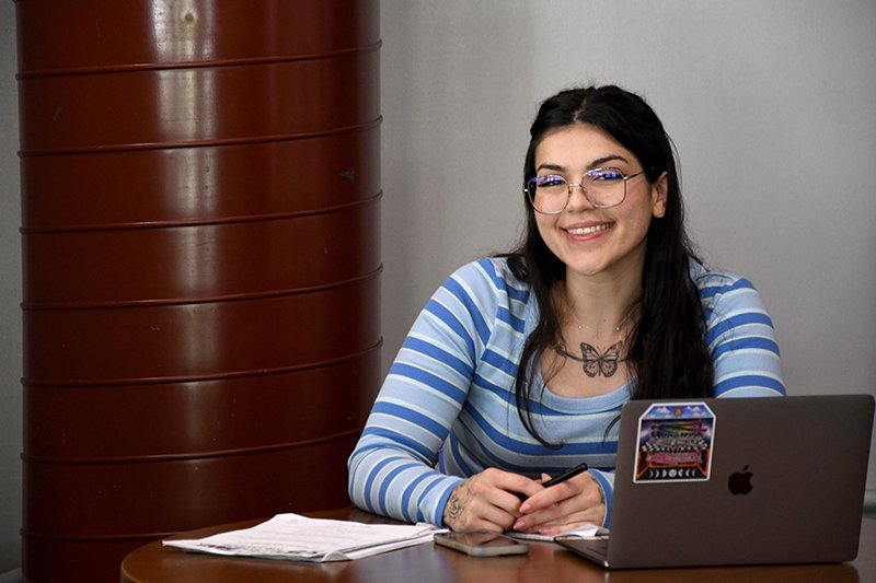 smiling student looking at camera
