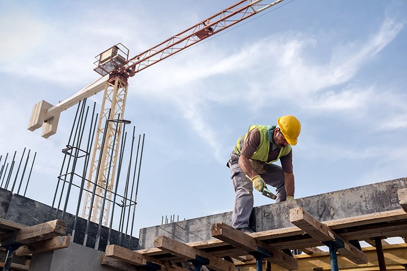 construction worker on a high rise