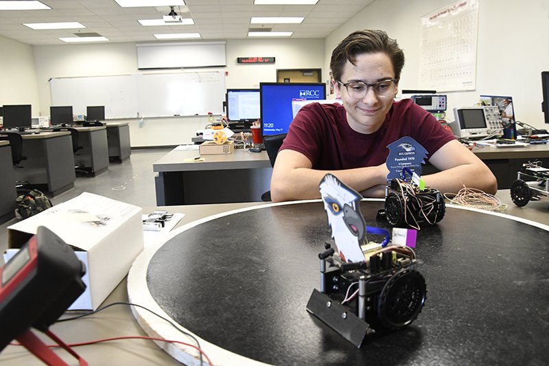 student in electronics