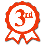 third place ribbon illustration