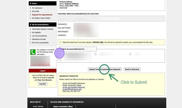 submit your accommodations request