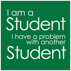 student with a problem with a student