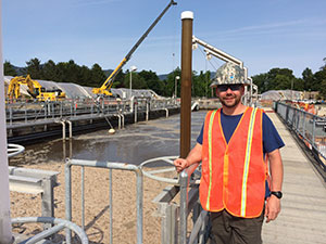 Lucas Berry at wastewater Treatment Plant