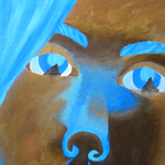 neon blue bear