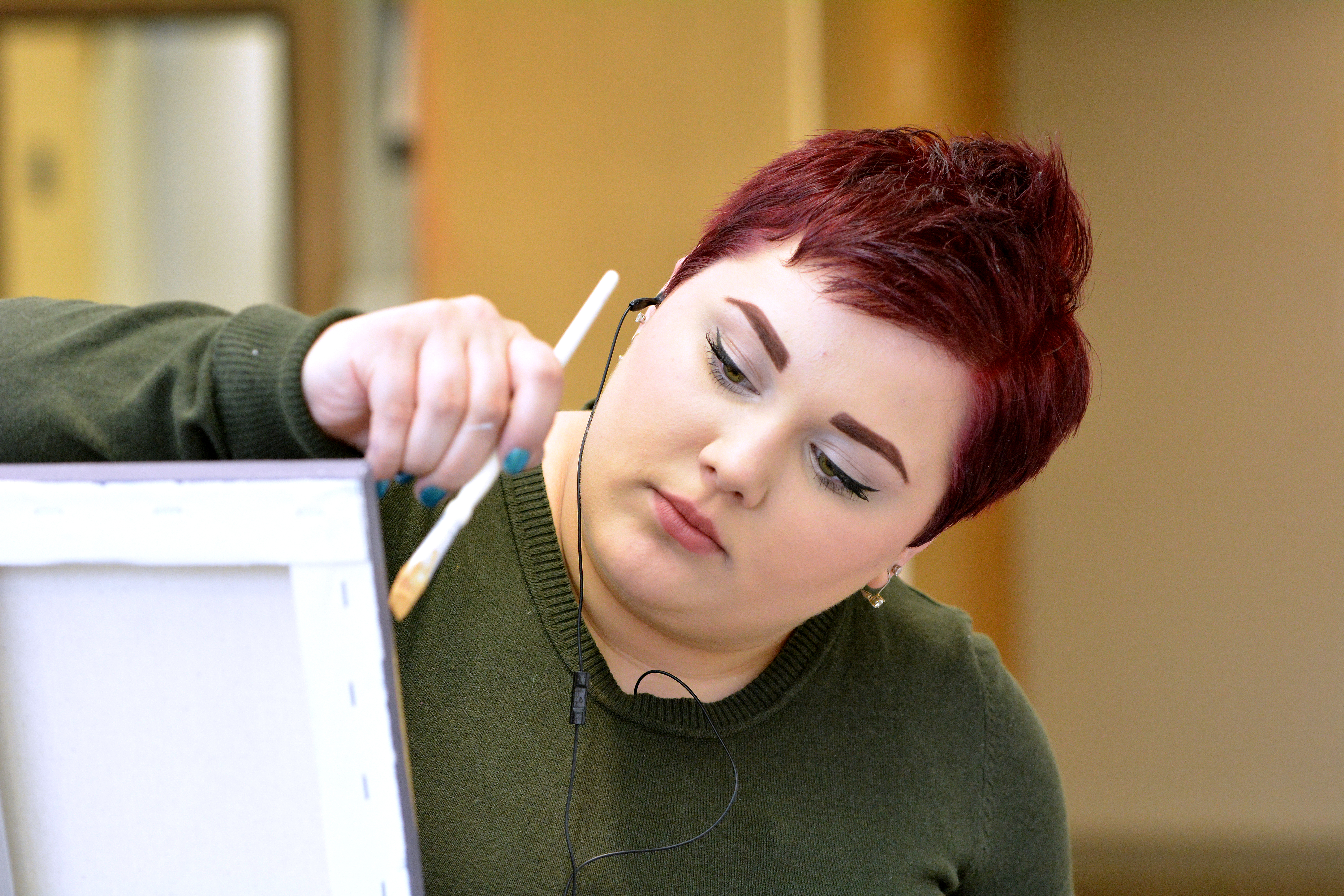 Edgework on an easel at RCC