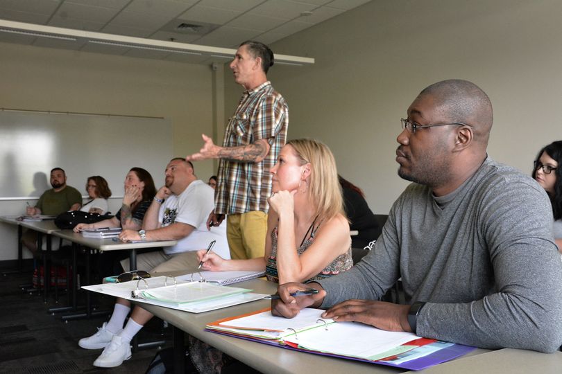 a class in the human services department