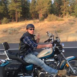 Bryan Simpson riding for the US Veterans Motorcycle Club