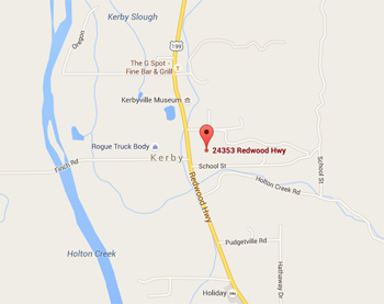 Redwood Highway, Kerby Map