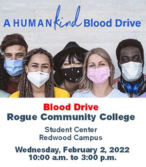 Winter 2022 blood drive on Redwood Campus