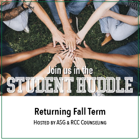 student huddle support group with RCC counselors