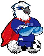 ossie osprey character with soccer balls