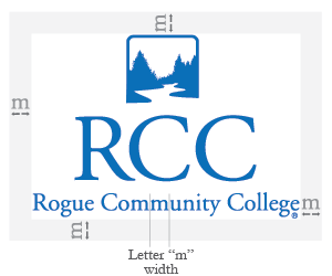 correct horizontal spacing of the RCC logo from other content of the page