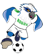 Ossie character playing soccer