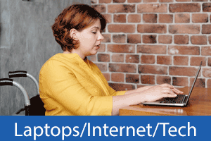 Tech Resources including laptops and discounted internet services