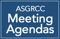 ASGRCC Meeting Agendas