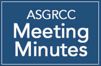 ASGRCC Meeting Minutes